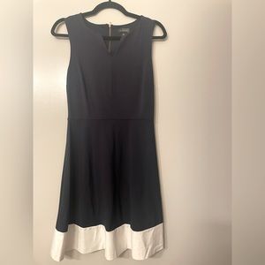 The Limited Dress Navy and White Colorblock